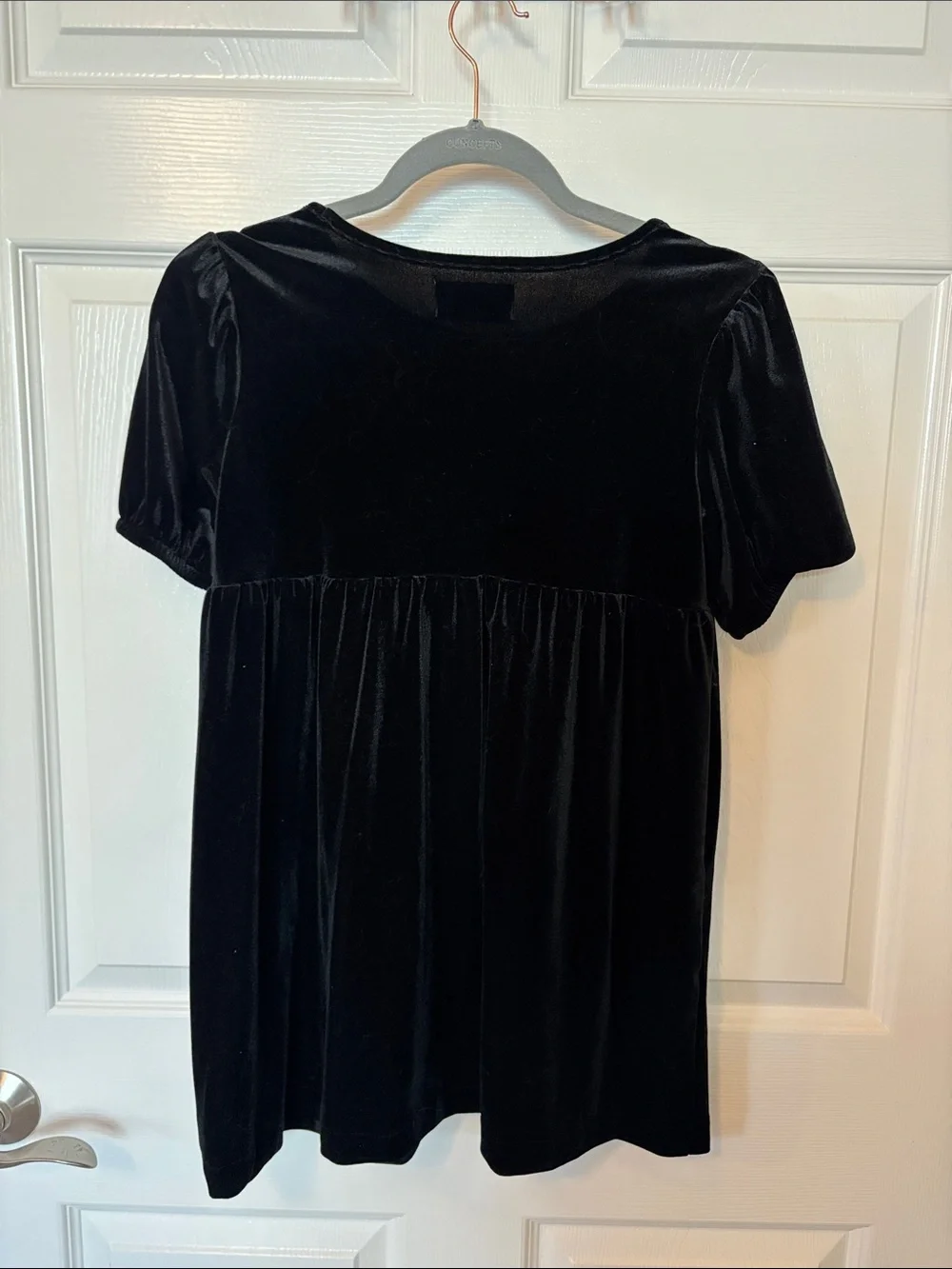 Old Navy Black Velvet Empire-Waist Girl's Dress